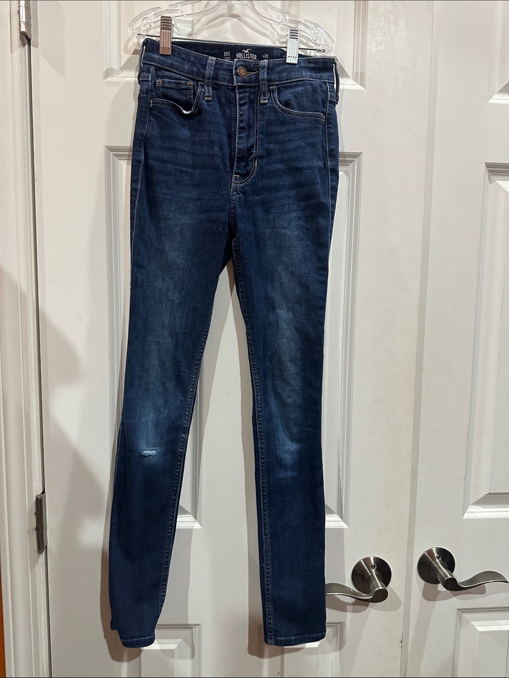 NWOT Hollister Kids Dark Indigo High-Rise Skinny Jeans size w23 L28